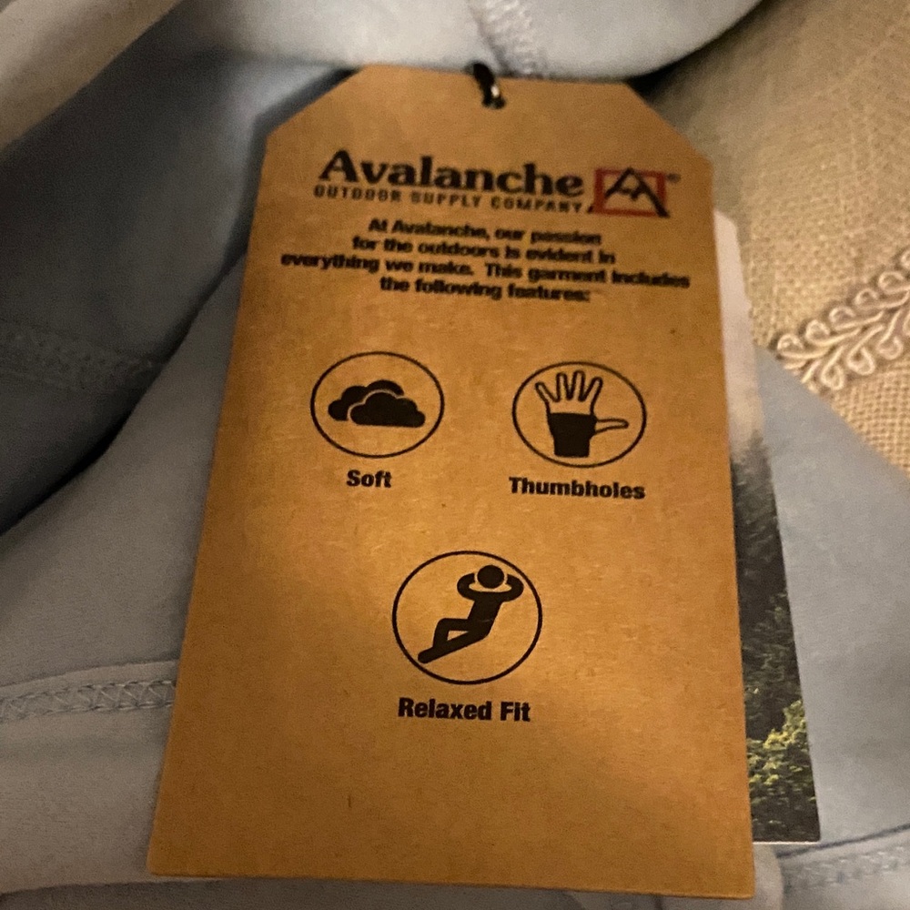 Avalanche Pale Blue Hooded Crew Sweatshirt - Picture 2 of 11
